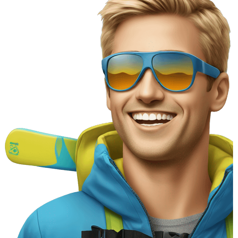 sunglasses on ski emoji