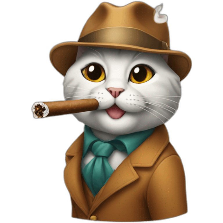 Cat with cigar emoji