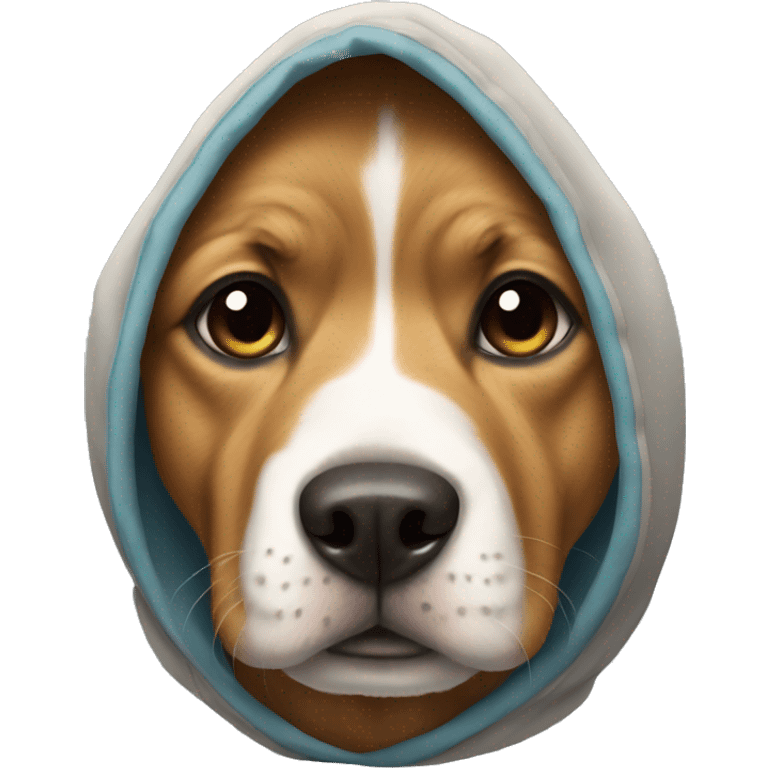 Dog with a hoodie emoji