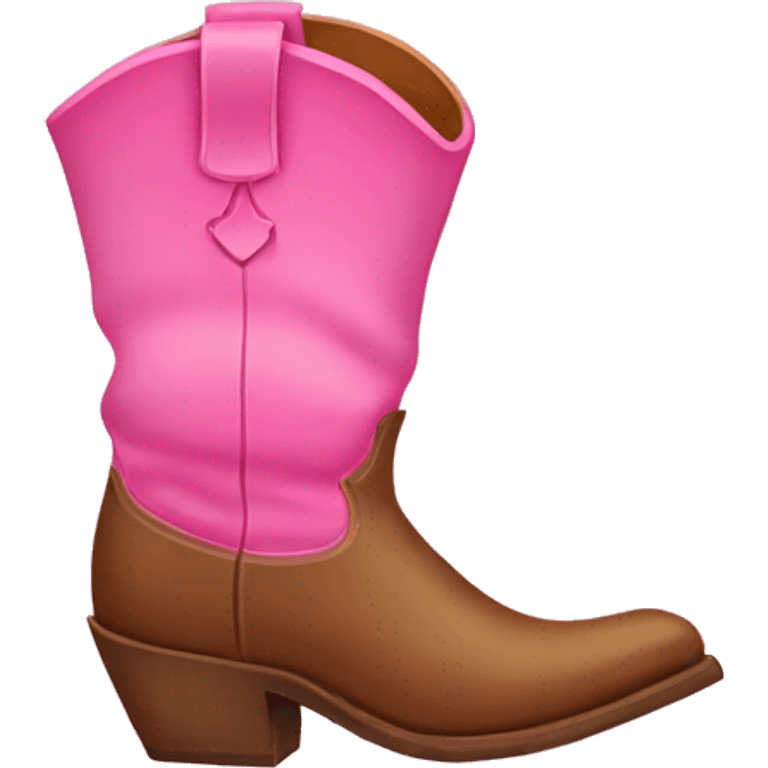 pink cow boy boot emoji