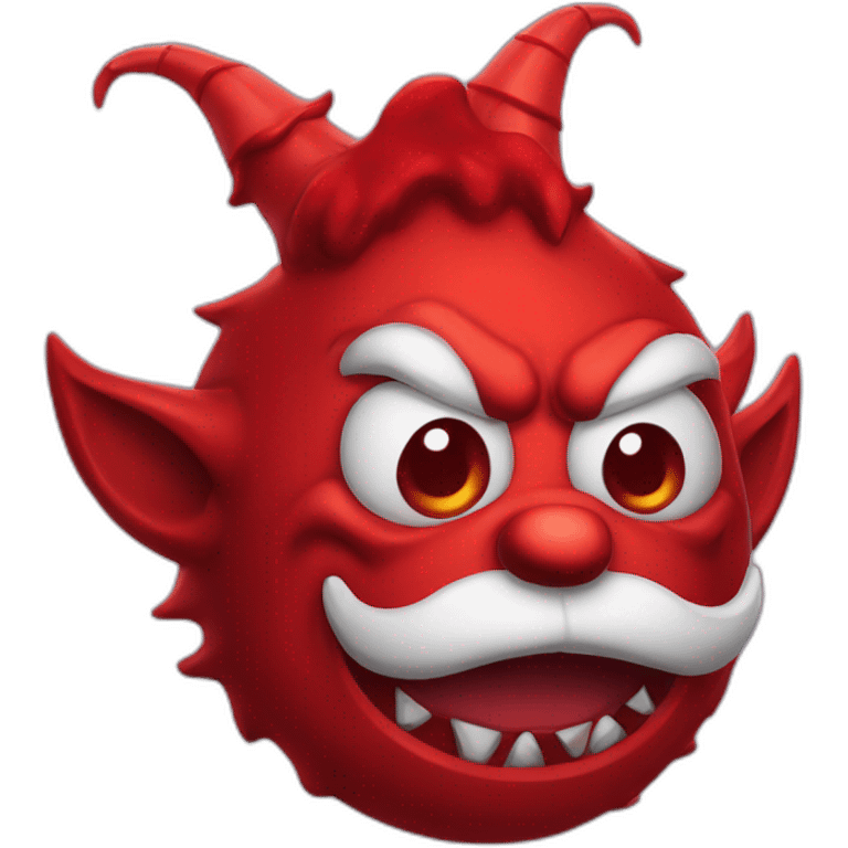 diable rouge monster santa emoji