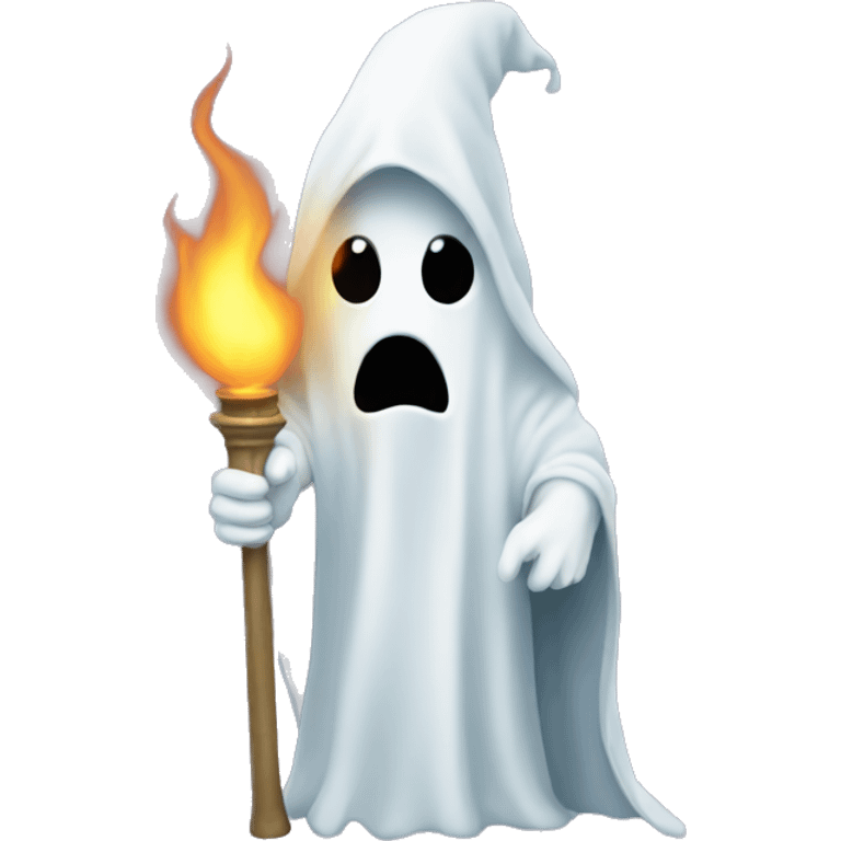 ghost holding a torch emoji