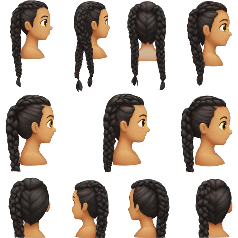 braiding hair emoji