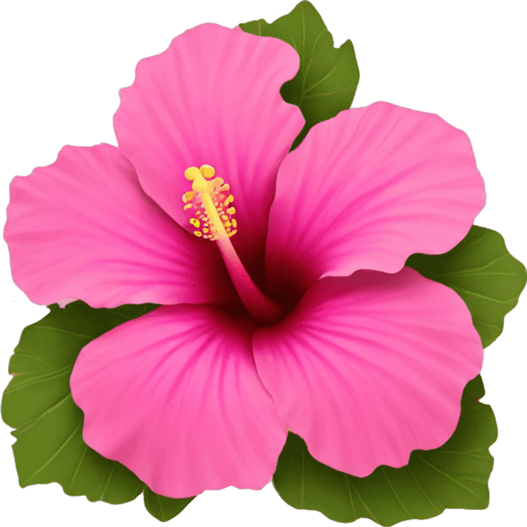 pink hibiscus flower emoji