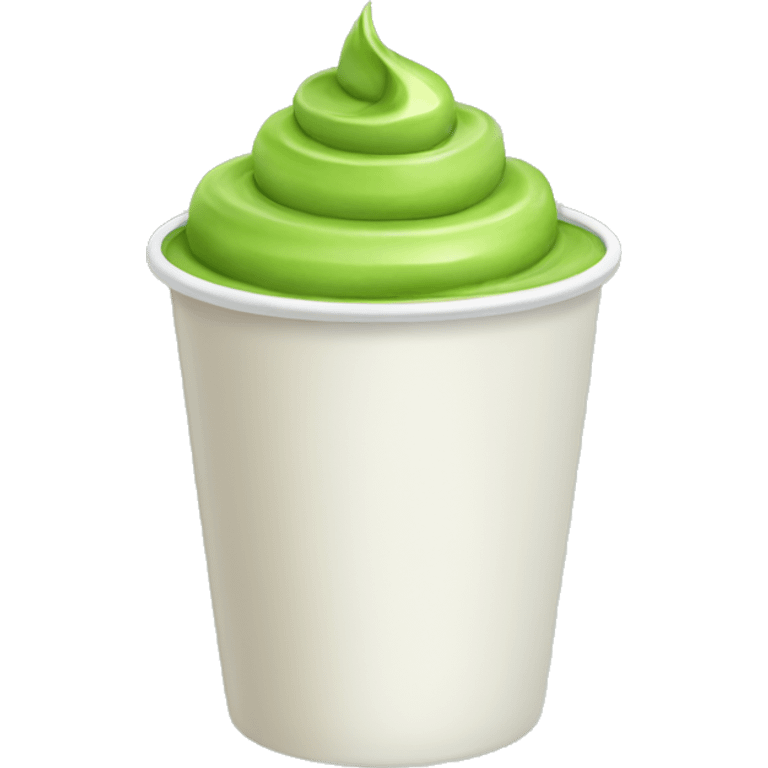 Matcha latte in a plastic cup  emoji