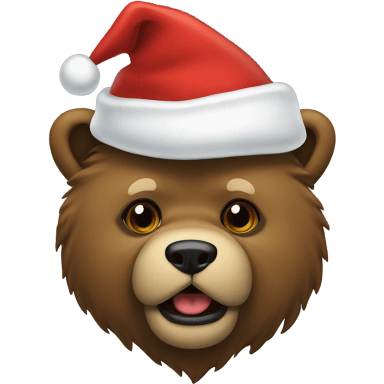 Bruin with a Santa hat  emoji