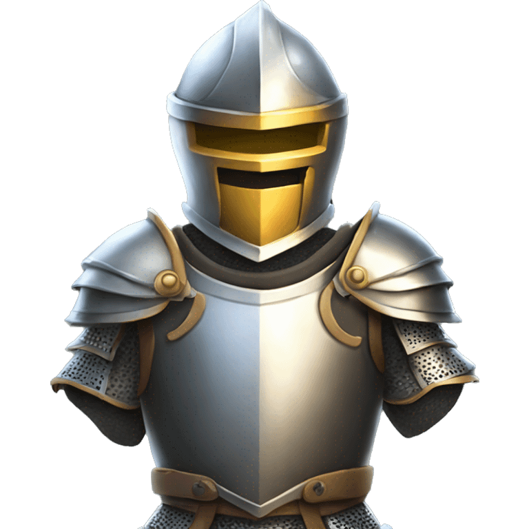 A knight in shiny armor emoji