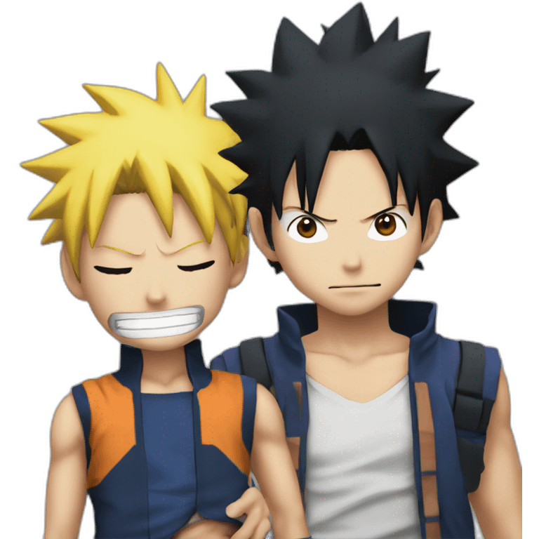 Naruto et Luffy emoji