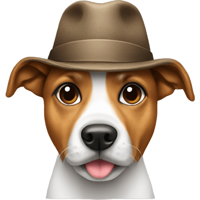 Dog with a hat emoji