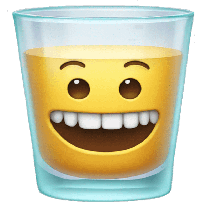 dentures in glass cup emoji