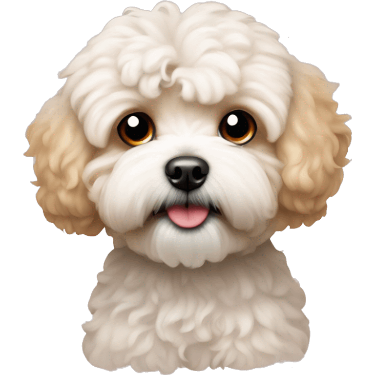 maltipoo with a heads emoji