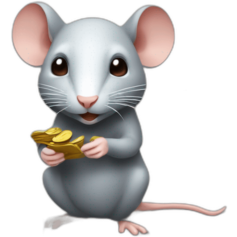 rat collecting money emoji