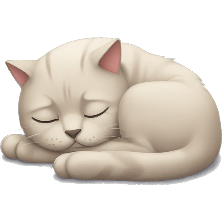 Sad cat sleeping  emoji