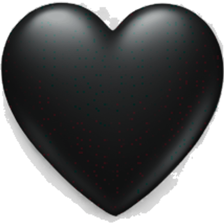 Black Heart with clouds emoji