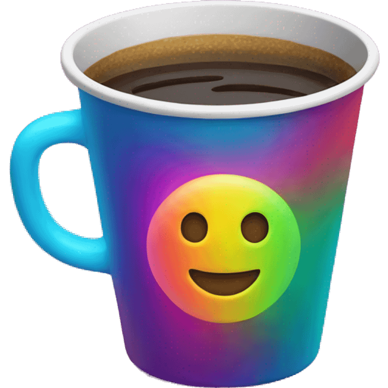 Multi neon color cup emoji