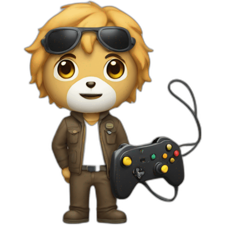 Leon with a controller emoji