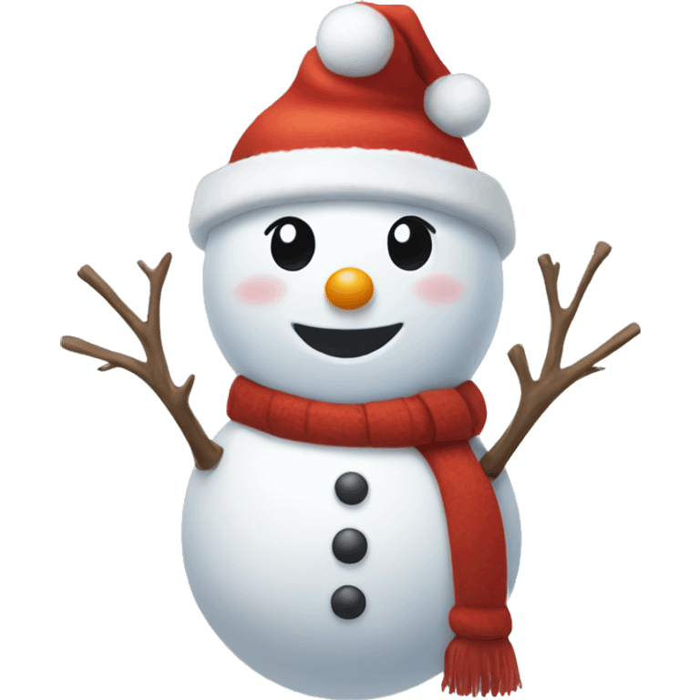 Snowman in christmas spirit emoji