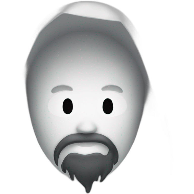 Ghost with a beard emoji