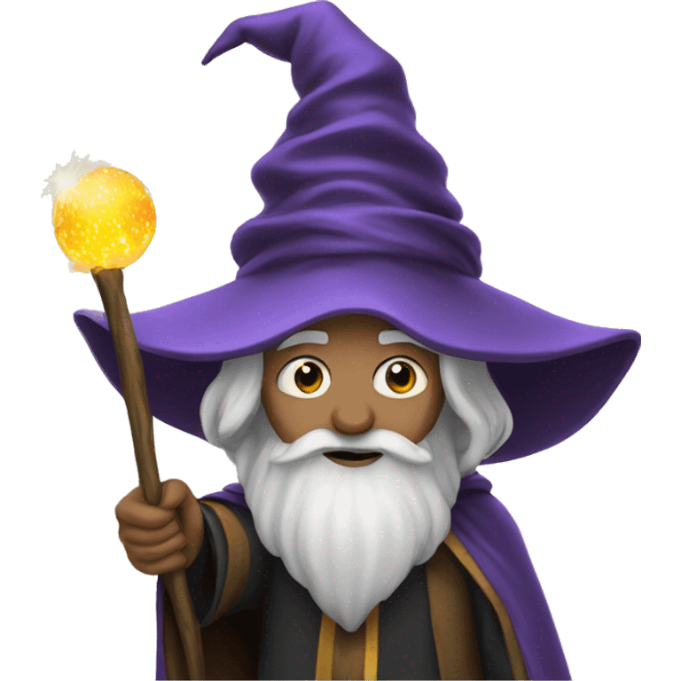 Wizard using magic emoji