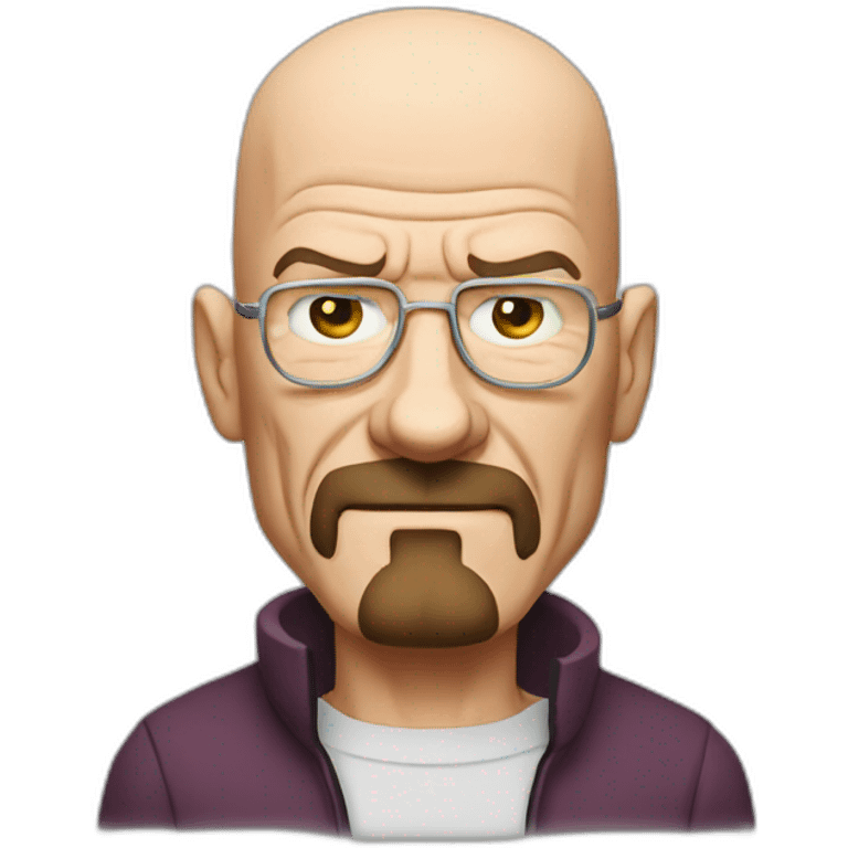 Bald Walter white bad guy with thumb up emoji