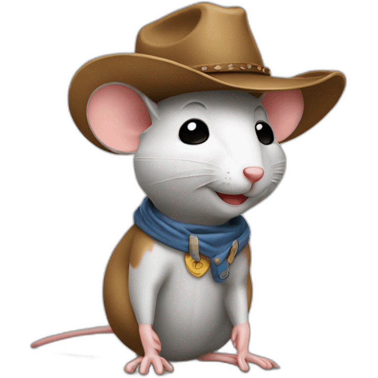 Mouse with a cowboy hat  emoji