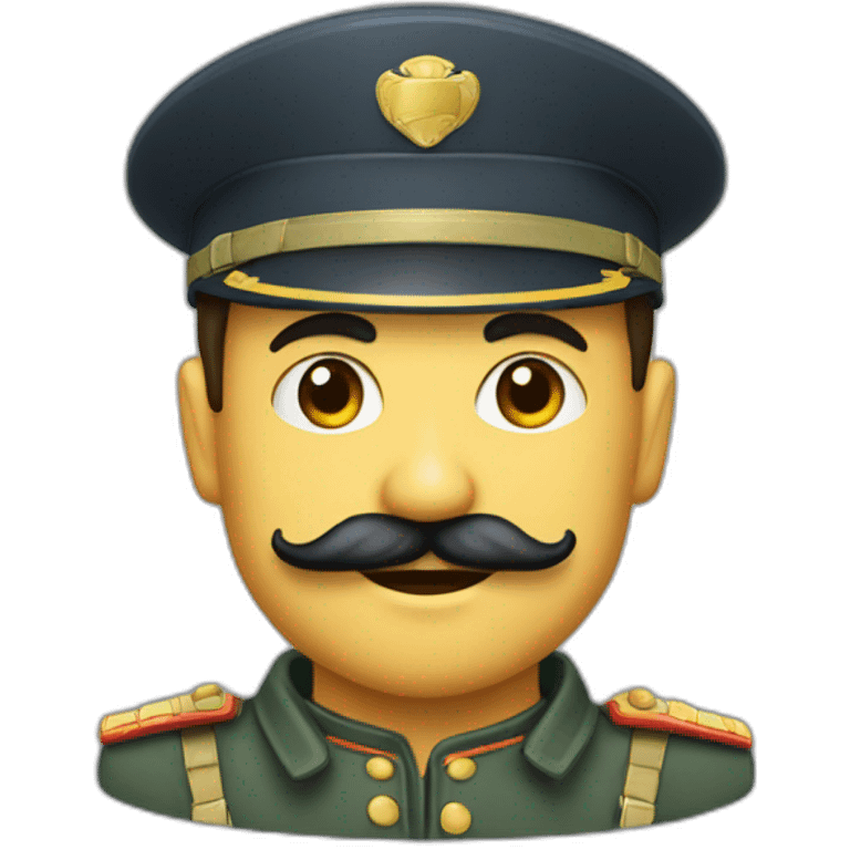 soldat avec une moustach petite carée emoji