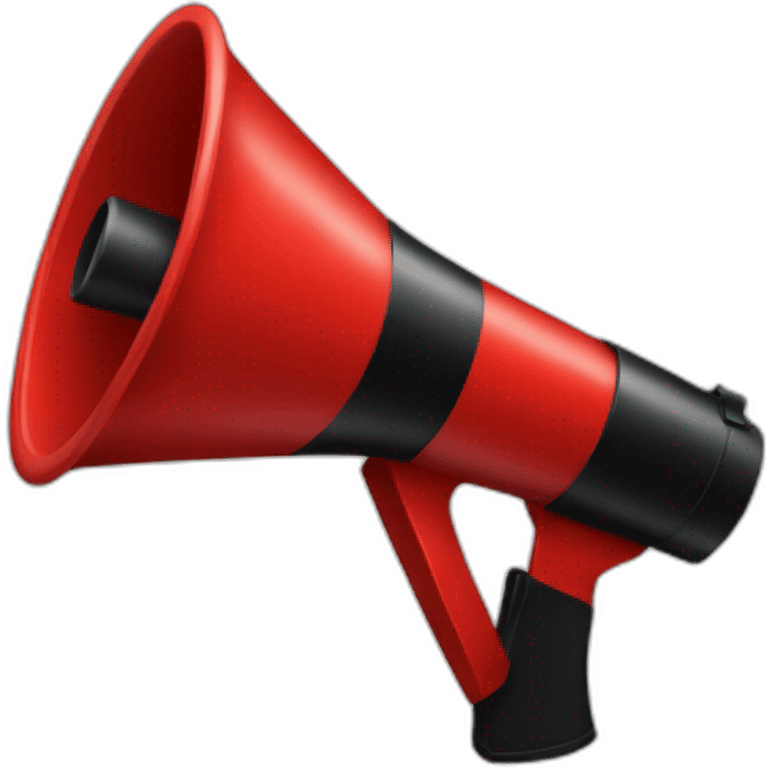 red-black megaphone emoji