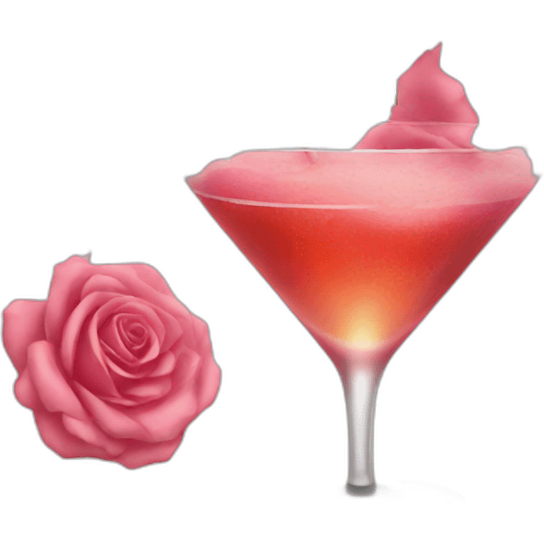 cocktail rose emoji