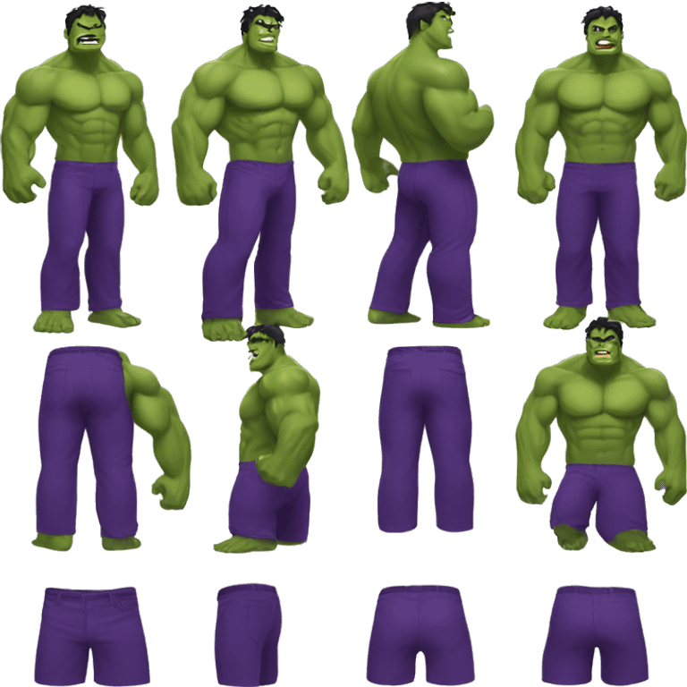 HULK PURPLE PANTS emoji