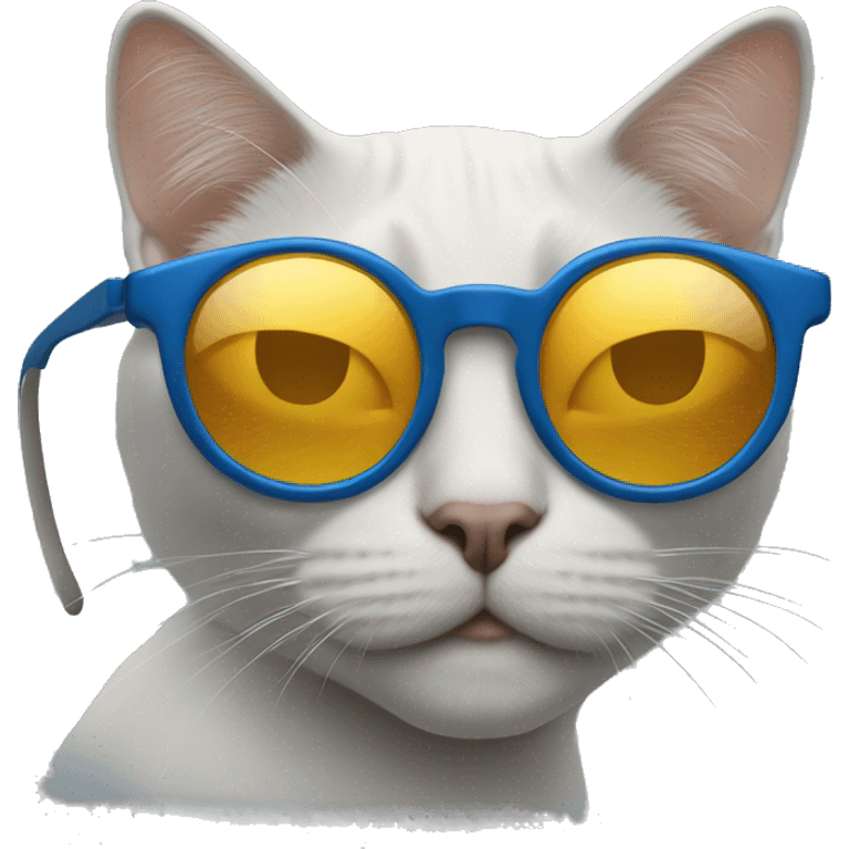 sun glasses blues with cat emoji