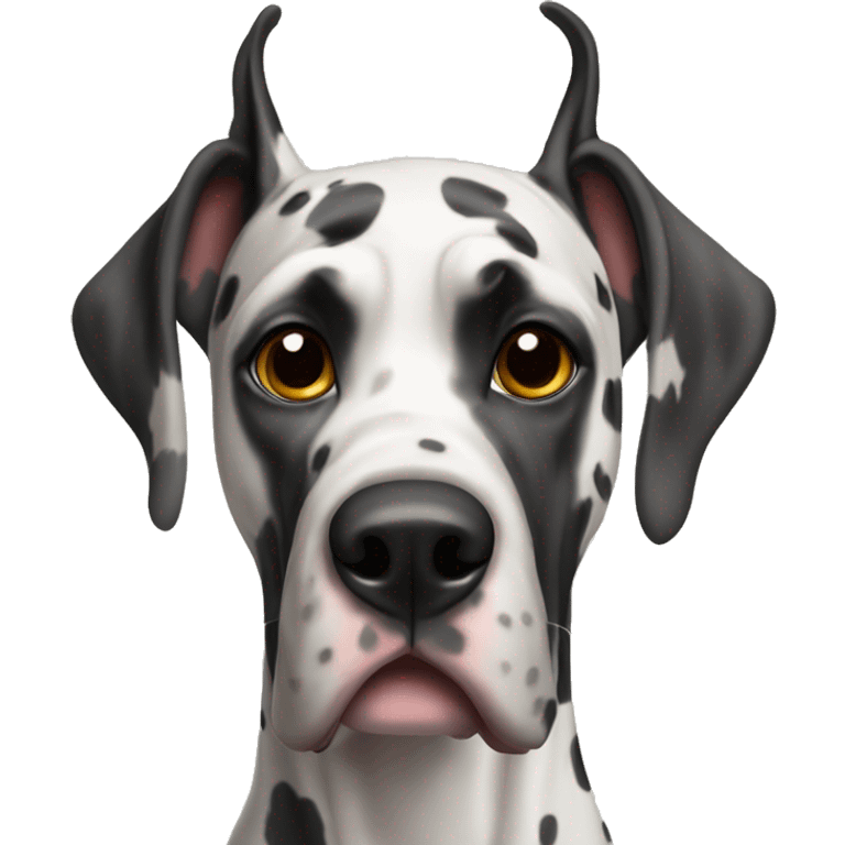 Great Dane harlequin emoji