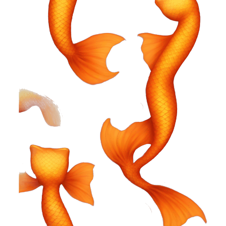 orange mermaid with tail emoji