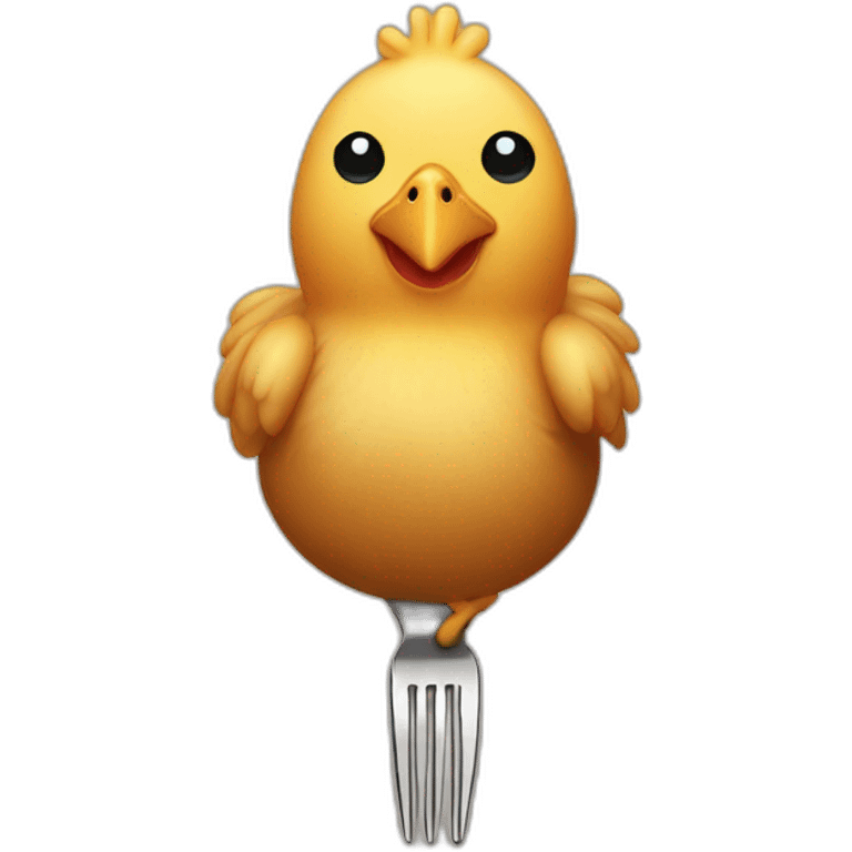 chicken-holding-fork emoji