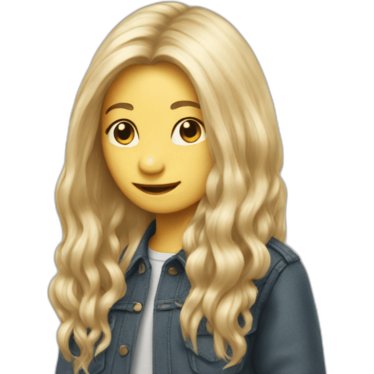 Rat standing with long blond hair emoji