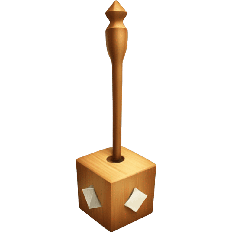 Jewish dreidel a cubed four-sided spinning top with a point on the bottom and a stick on the top used to spin it, played during the Jewish holiday of Hanukkah emoji