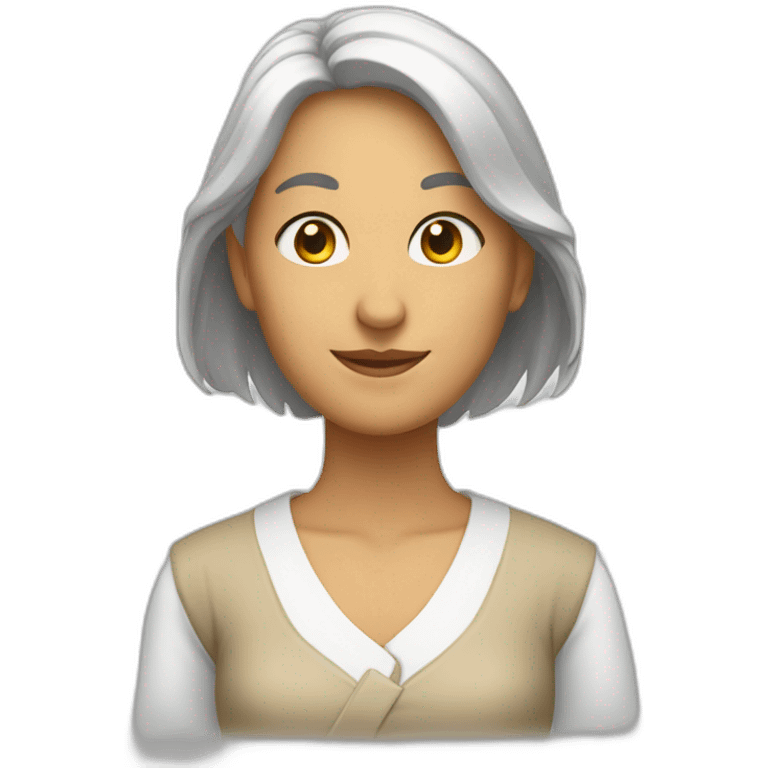 maestra con bata blanca emoji