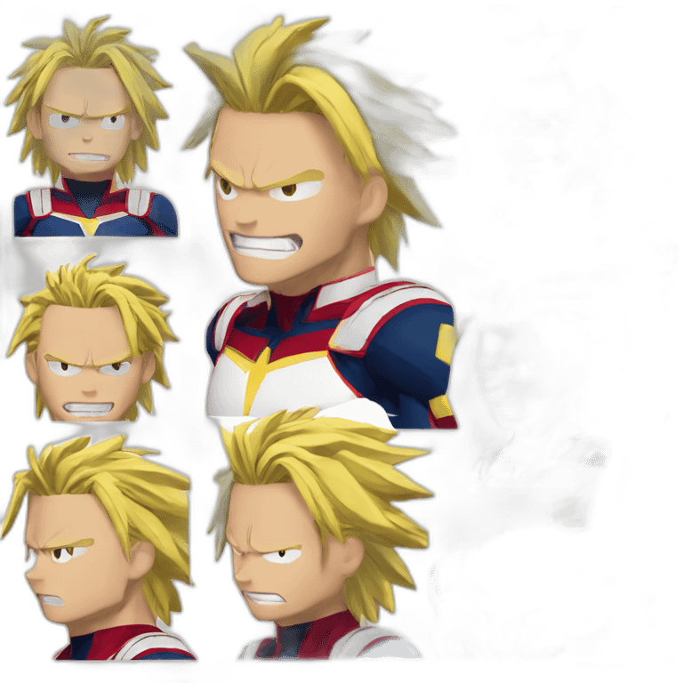 All might hero motivated emoji