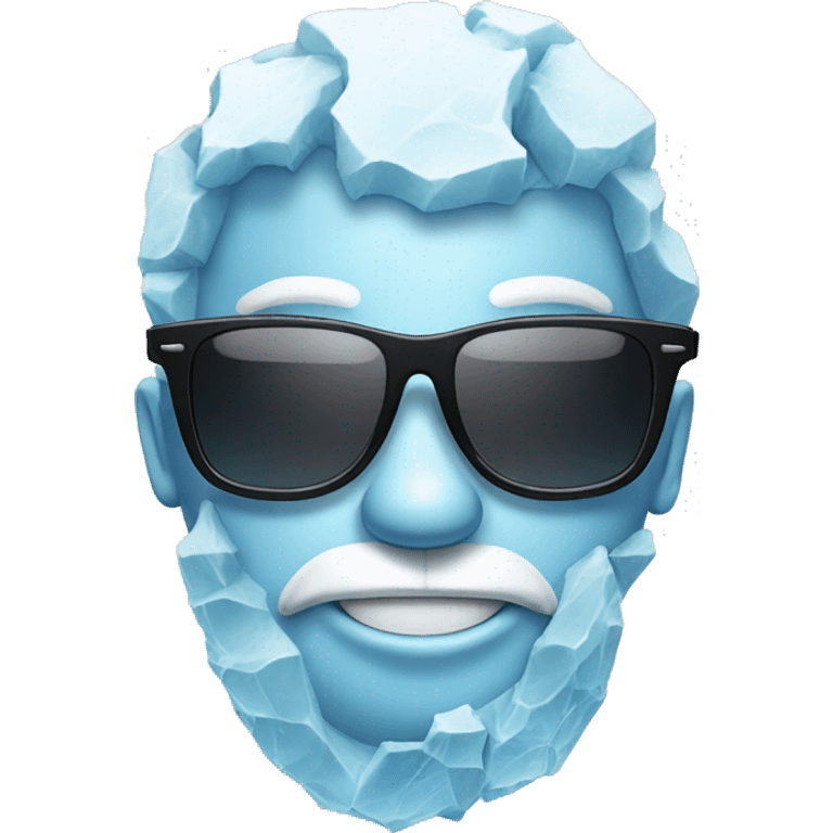 Ice face with sunglasses  emoji