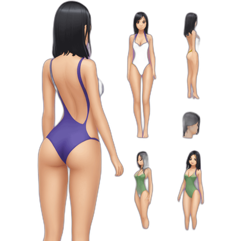 nico robin full body pawg small swimsuit back emoji