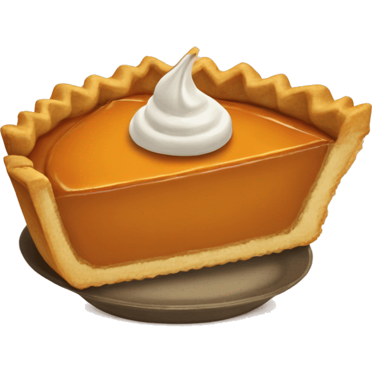 Pumpkin pie slice thanksgiving emoji