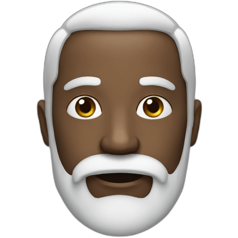 Man white beard black emoji