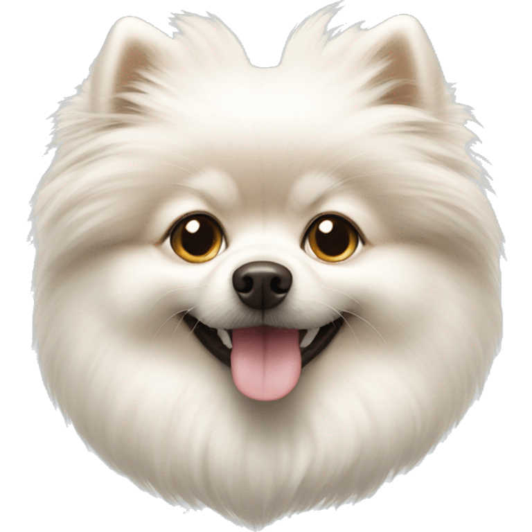 White pomeranian dog emoji