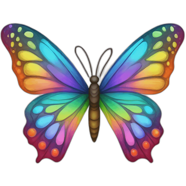 Mariposas con colores de los chakras emoji