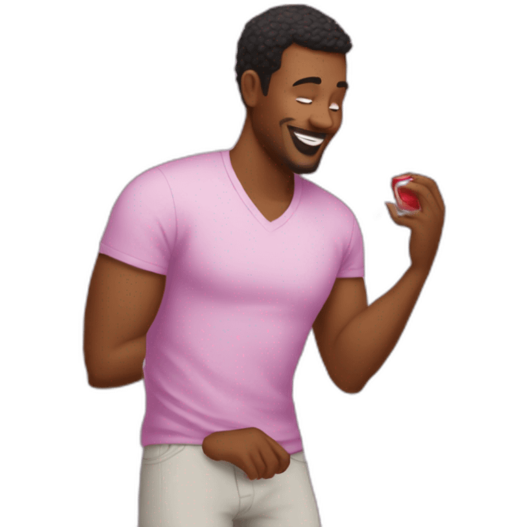 Putting Nail polish on men emoji