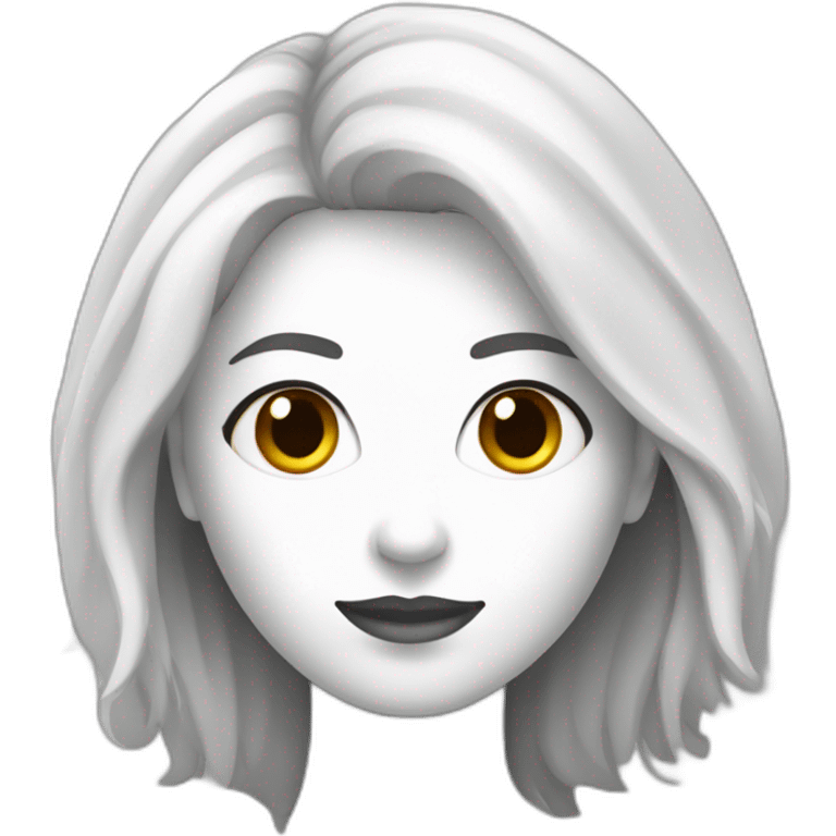 mujer morocha de pelo largo y de tez blanca  emoji