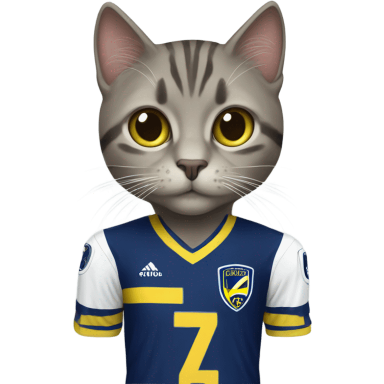 cat with fenerbahçe jersey emoji