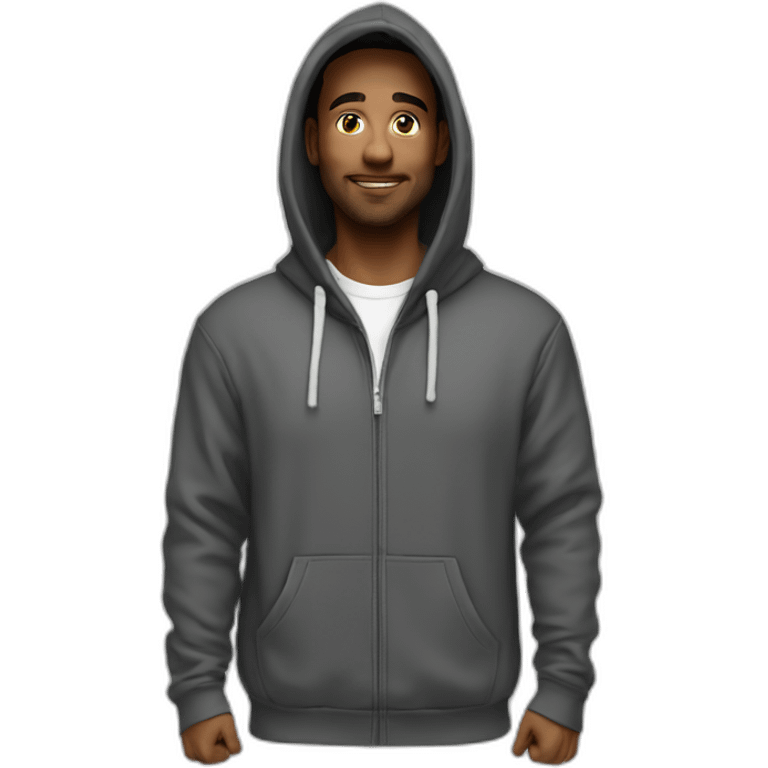 light scik hoodie man realisitc emoji