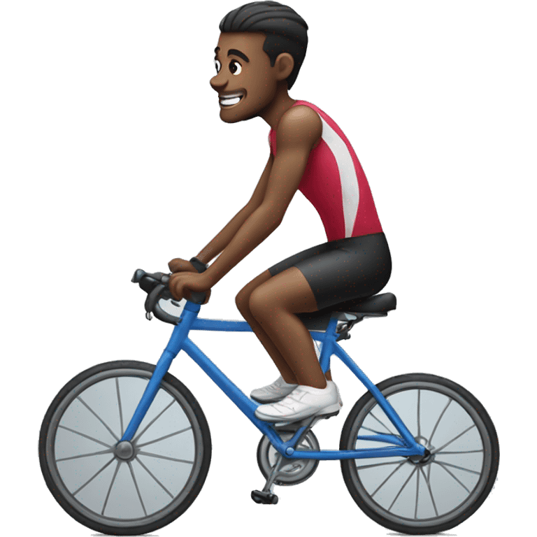 A disabled athlete on a bicycle emoji