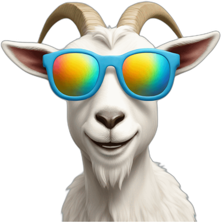 Un goat avec des lunettes de soleil  emoji