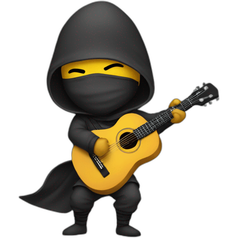 ninja playing guitar emoji